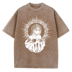 Harajuku Vintage Washed T Shirts Death Note Anime Graphic Printing T Shirt Oversize Cotton Fashion Streetwear Unisex Top Tee