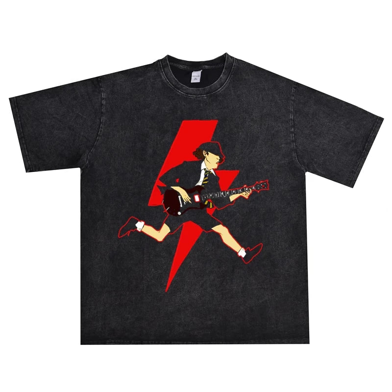 ACDC Rock Band Cotton T-Shirt Luxury Print