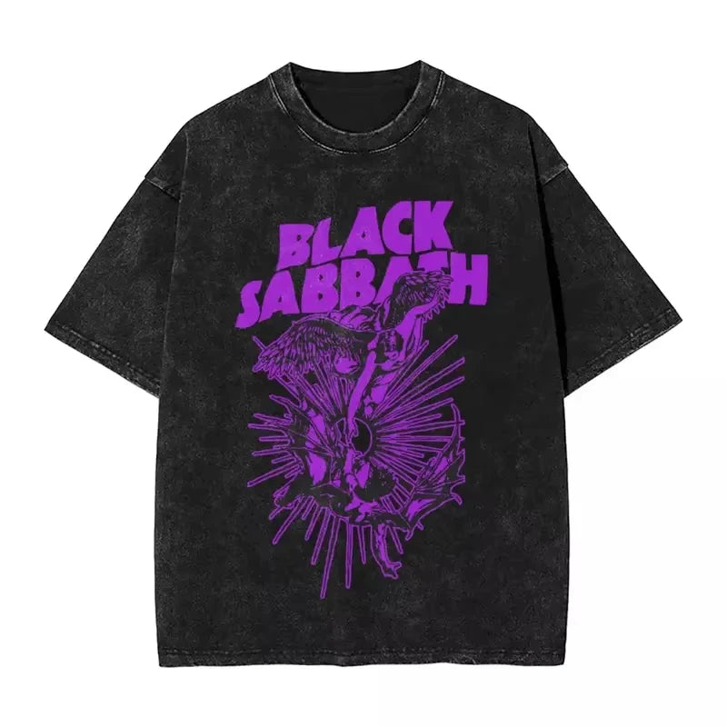 Black Sabbath Washed Oversized Streetwear Band T-Shirt
