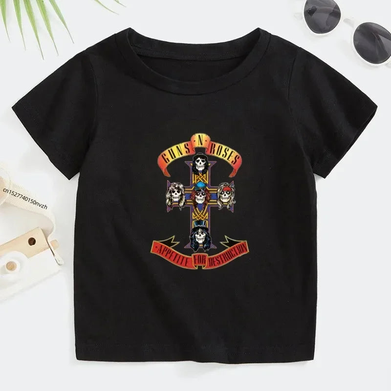 Kids Summer Guns N' Roses Rock Band Tee