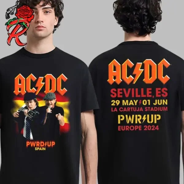 AC/DC 2025 Tour Poster Tee Unisex Shirt