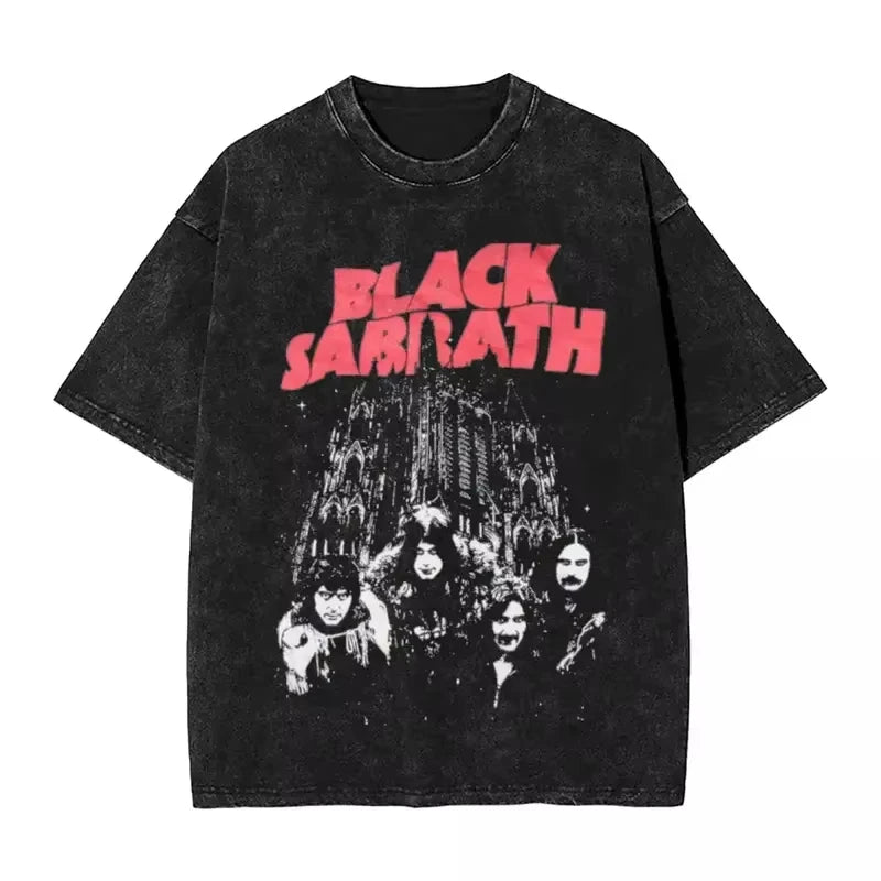 Black Sabbath Washed Oversized Streetwear Band T-Shirt