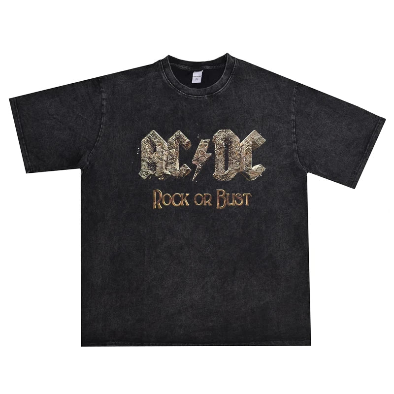 ACDC Rock Band Cotton T-Shirt Luxury Print