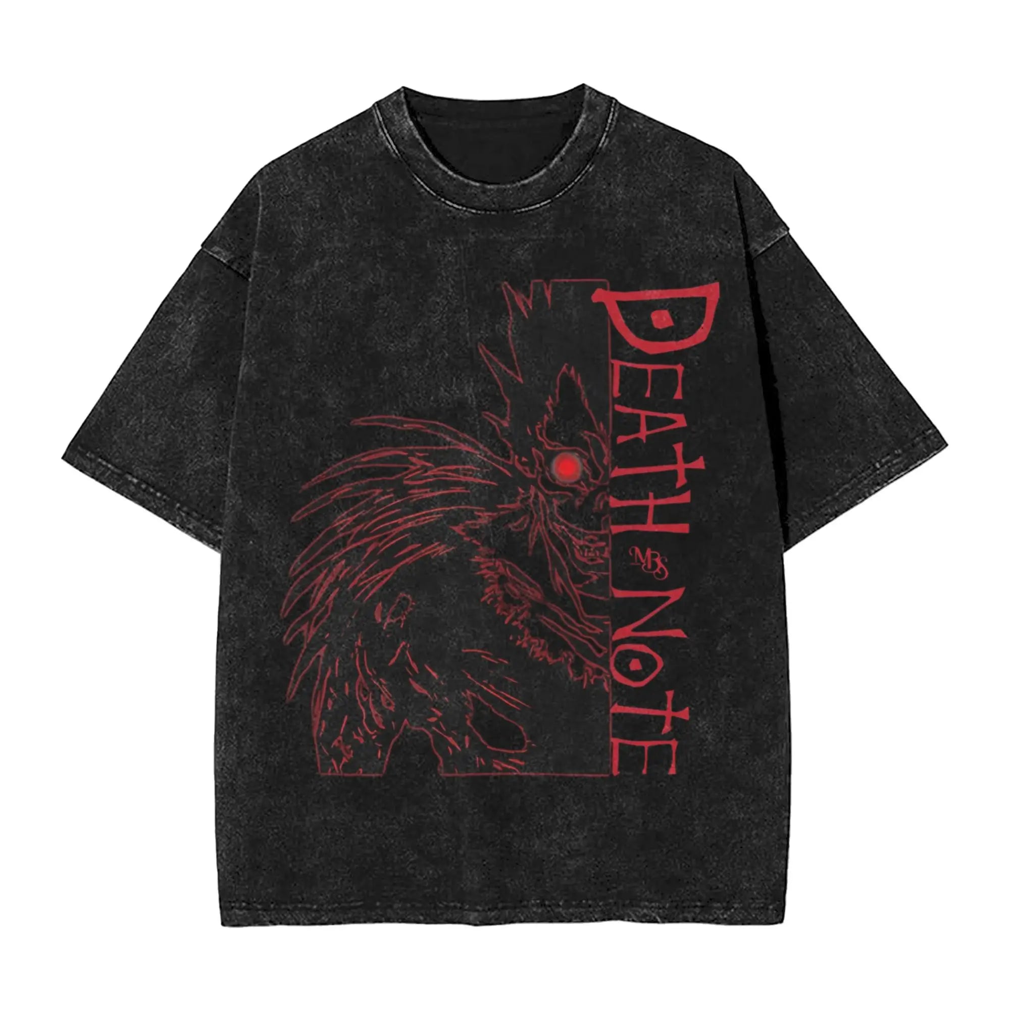 Harajuku Washed Shirt Death Horror Note Merch Fashion T-Shirts Streetwear Short Sleeve Summer Tee Shirt