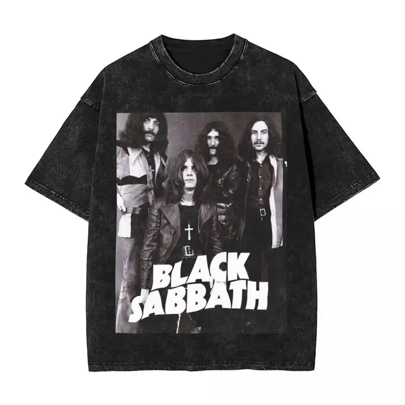 Black Sabbath Washed Oversized Streetwear Band T-Shirt