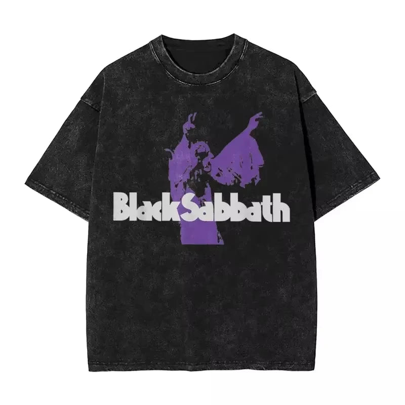 Black Sabbath Washed Oversized Streetwear Band T-Shirt