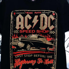 AC/DC Rock Band Street Style Summer Casual T-Shirt