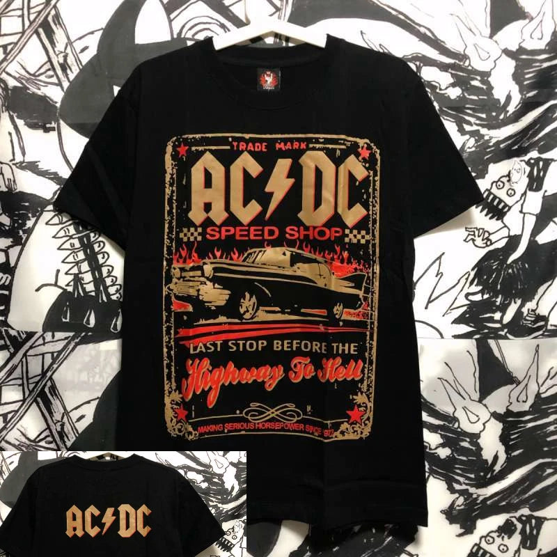 AC/DC Rock Band Street Style Summer Casual T-Shirt