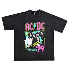 ACDC Rock Band Cotton T-Shirt Luxury Print